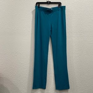 Betabrand dress pants yoga pant XL Long real blue diamond pattern